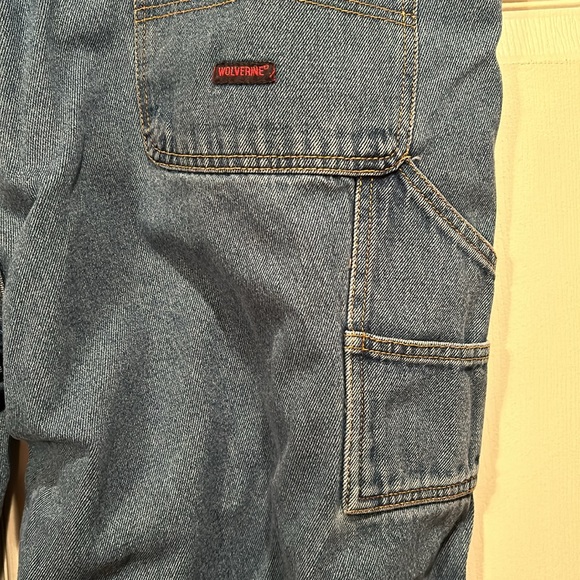 Wolverine 46/32 Flannel lined, Carpenter Style,  Cotton Denim, Jeans - Picture 7 of 10